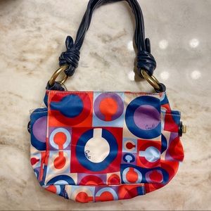 colorful coach purse